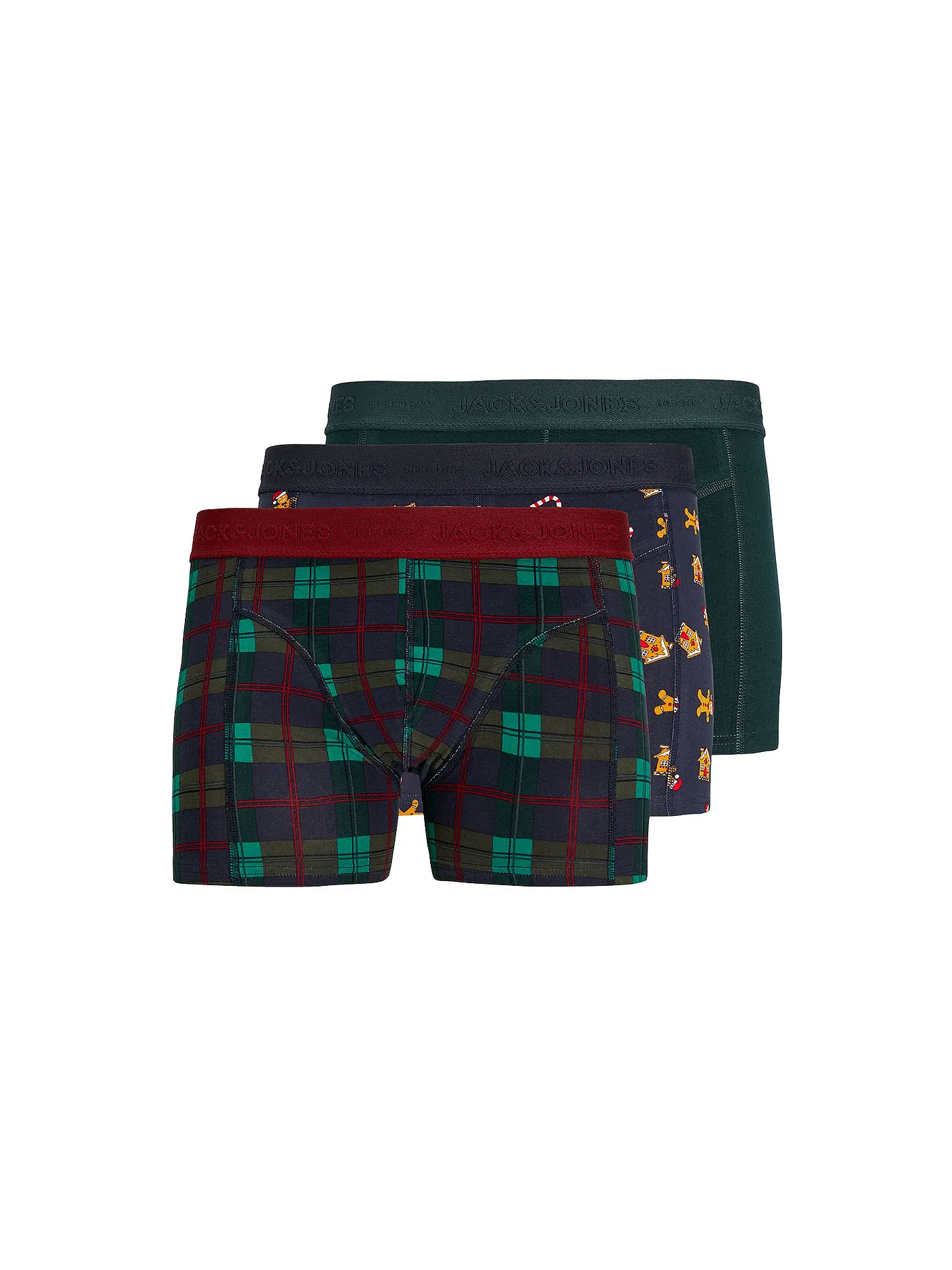 JACK & JONES | Boxershorts JACXMAS 3er Pkg. scarab/rhubarb inkwell | 